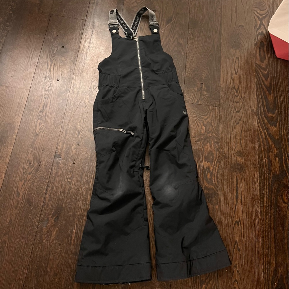 Obermeyer Anya black ski snow bibs Girls 8